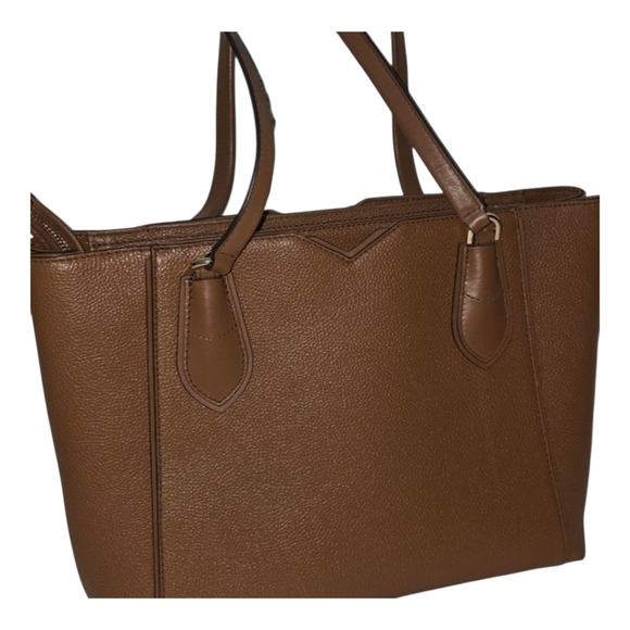 LIKE NEW AUTHENTIC MICHAEL KORS DESIGNER MEDIUM PEBBLED LEATHER TOTE BAG LUGGAGE - Picture 9 of 11